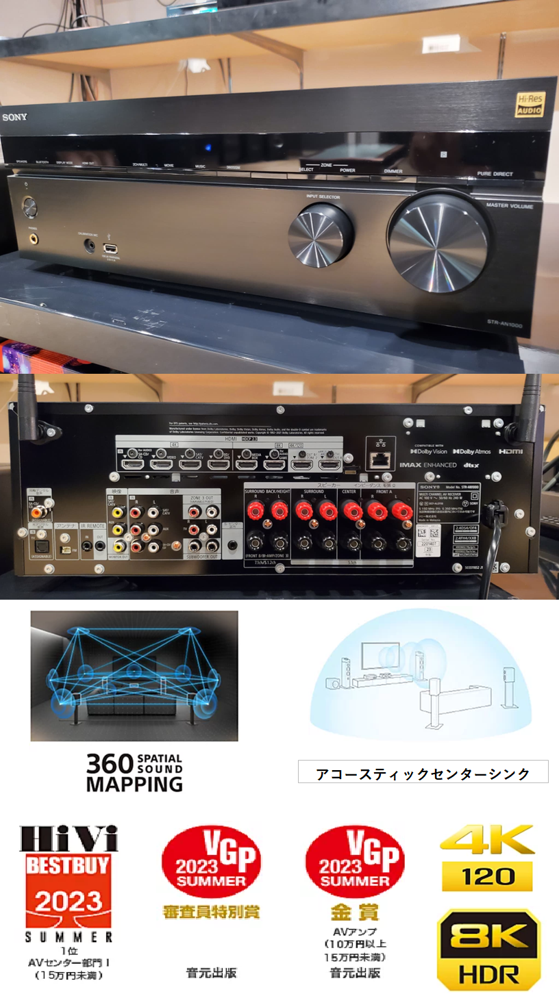 SONY AVアンプ STRAN1000 展示！｜CAVIN 大阪屋 札幌オーディオ・ホームシアター専門店｜中古オーディオの販売・買取